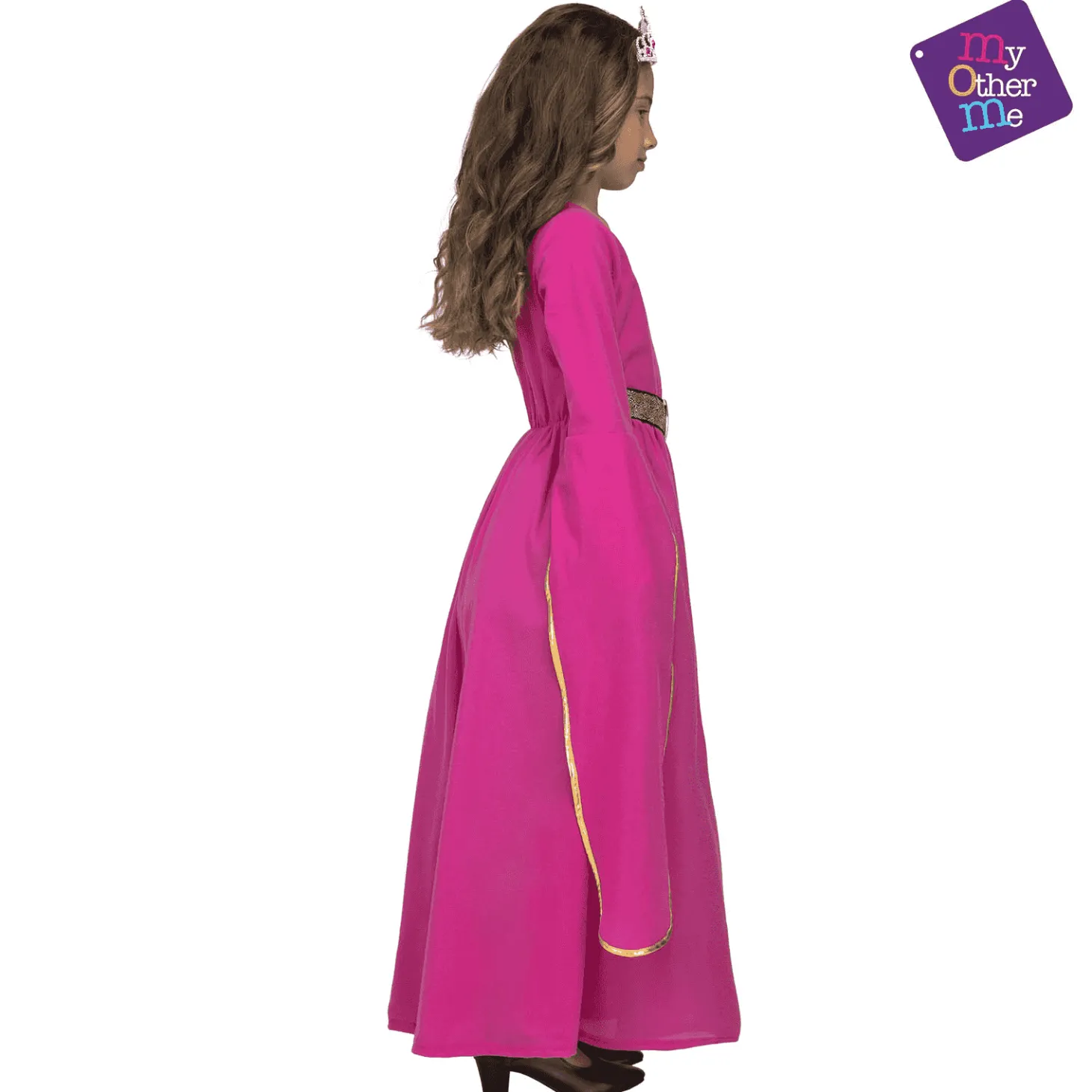 Disfraz de Princesa medieval rosa 5-6 años infantil