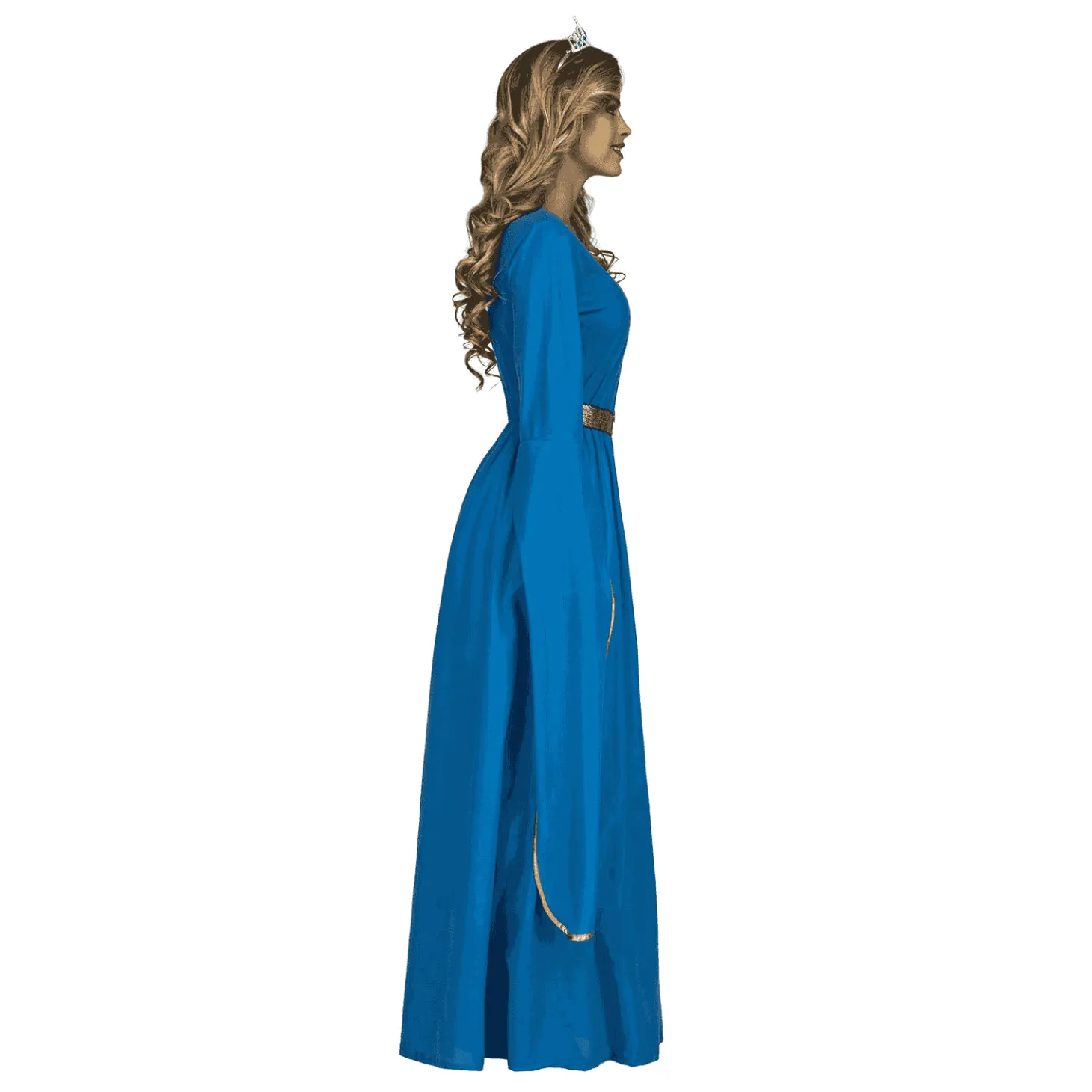 Disfraz de Princesa medieval azul adulto talla XL
