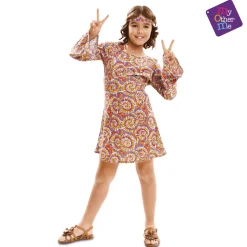 Disfraz de Psychedelic hippie 7-9 años infantil