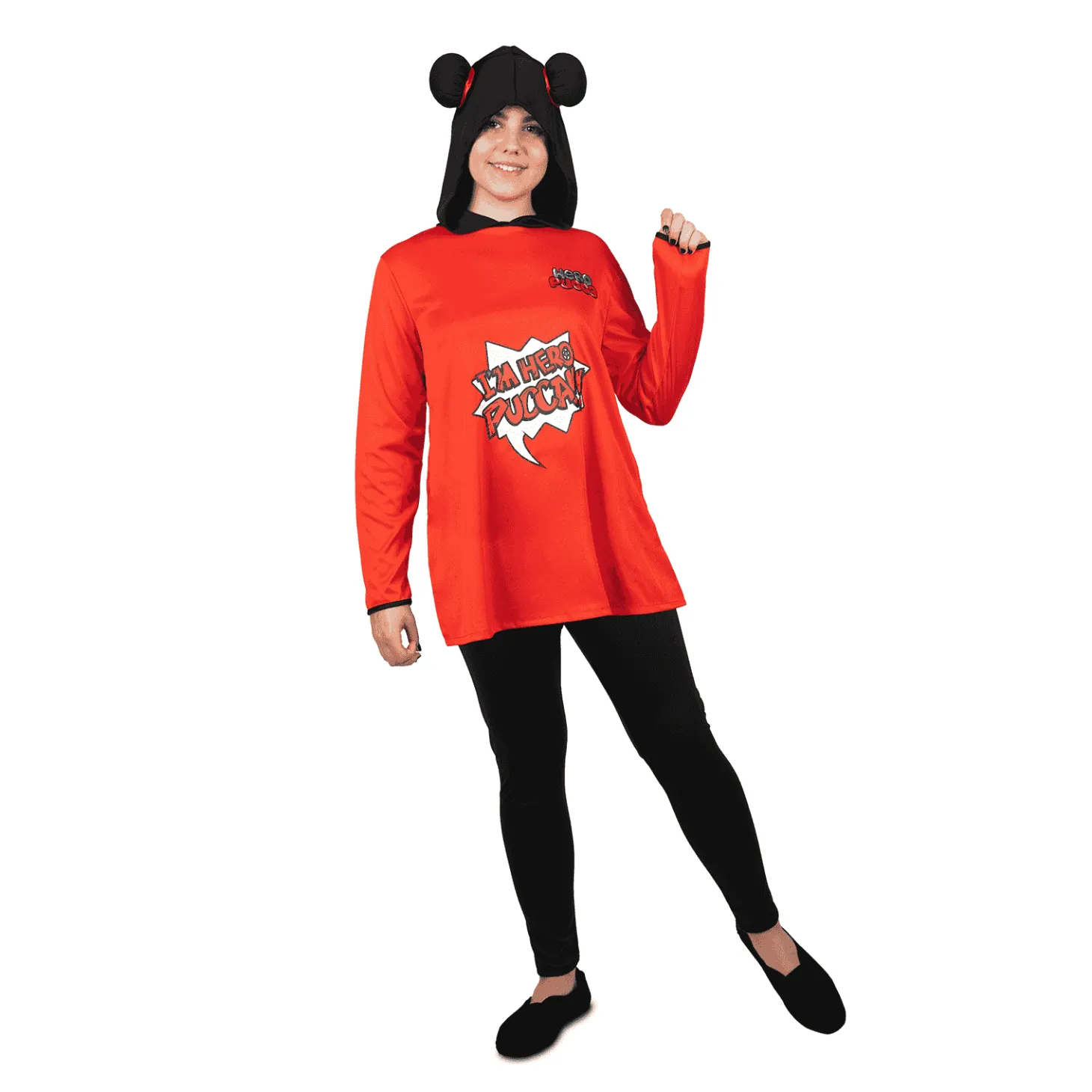 Disfraz de Pucca con capucha adulto talla ML