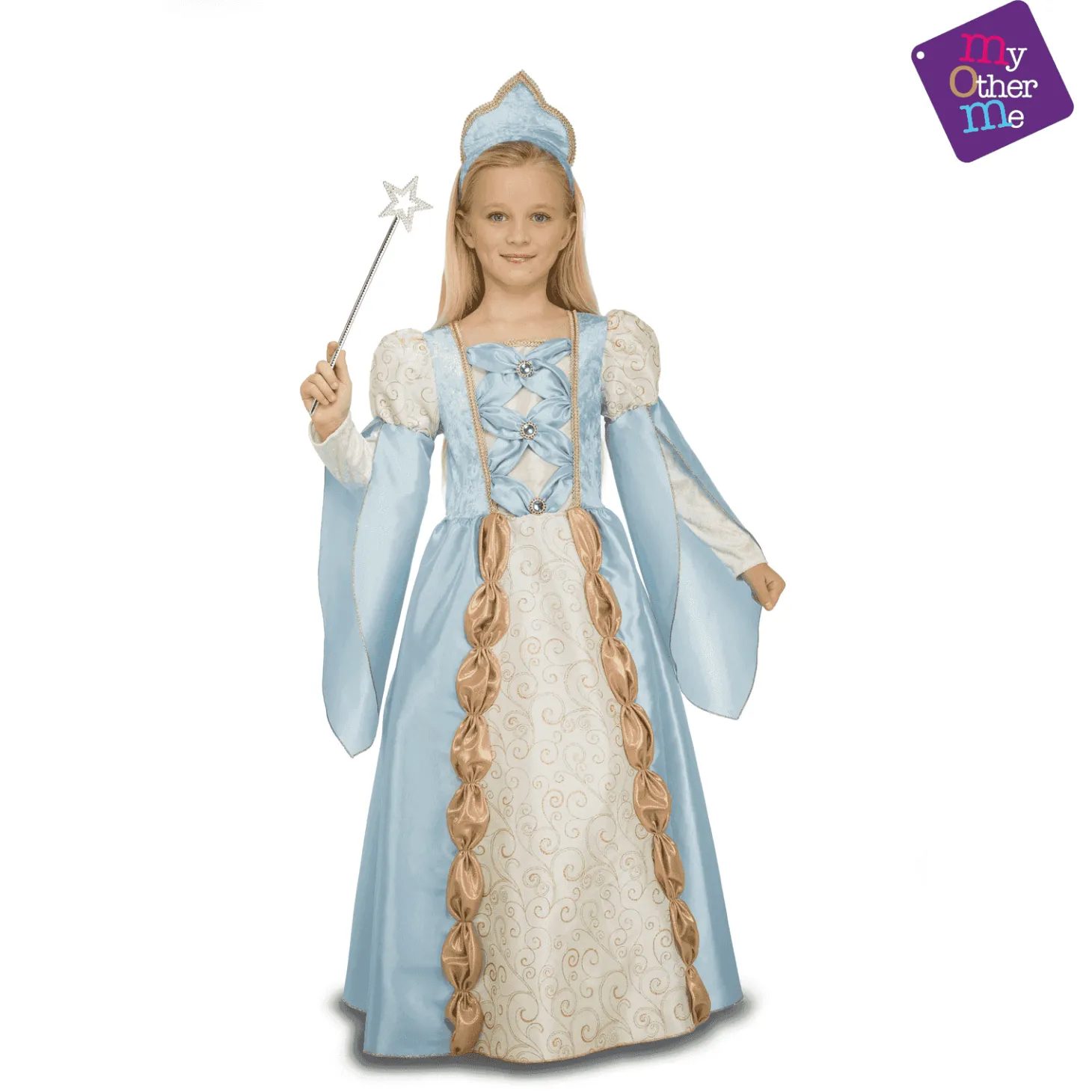 Disfraz de Reina azul 10-12 años infantil