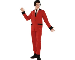 Disfraz de Rockabilly rojo hombre adulto talla S