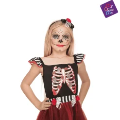 Disfraz de Señorita esqueleto 7-9 años infantil