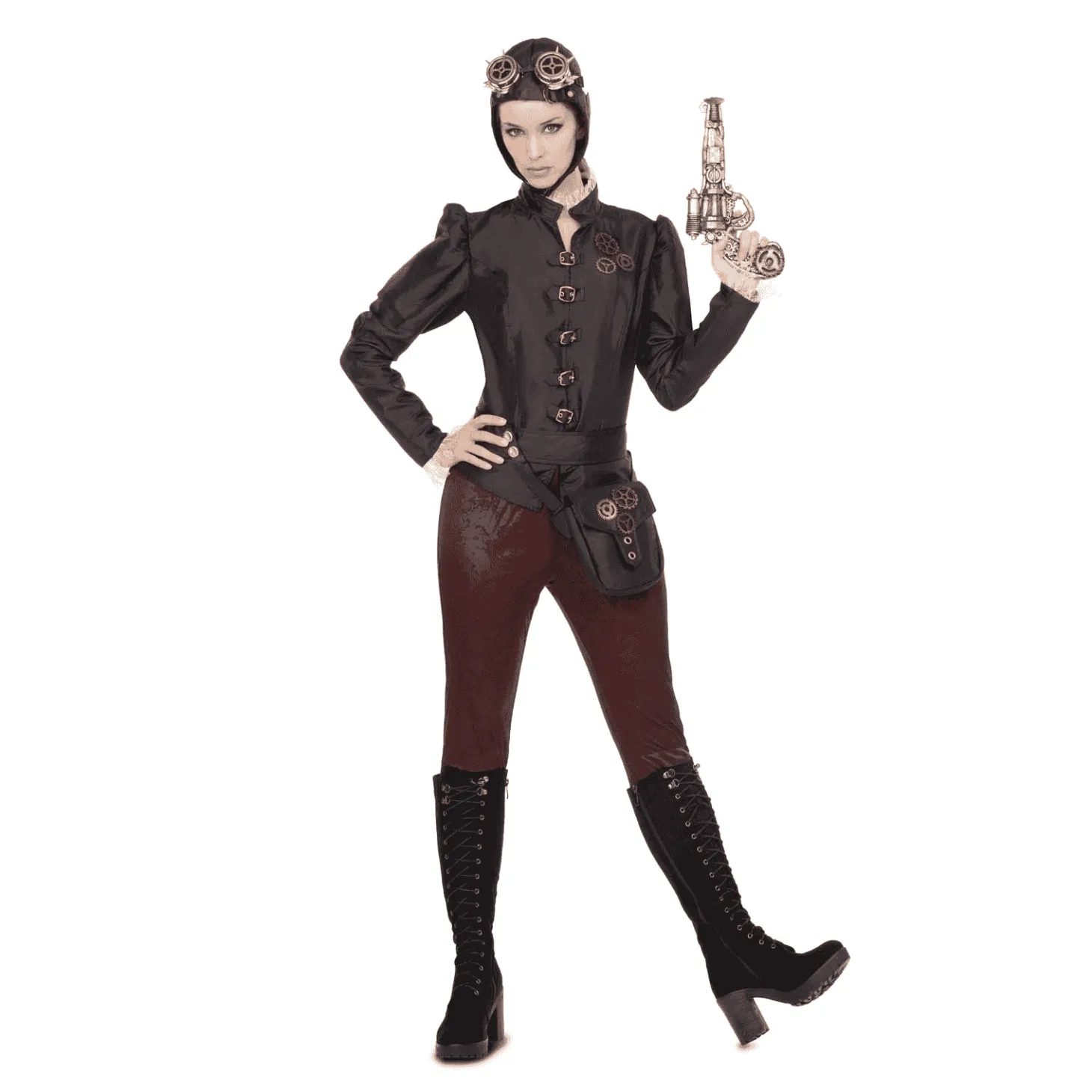 Disfraz de Steampunk aviator adulto talla S