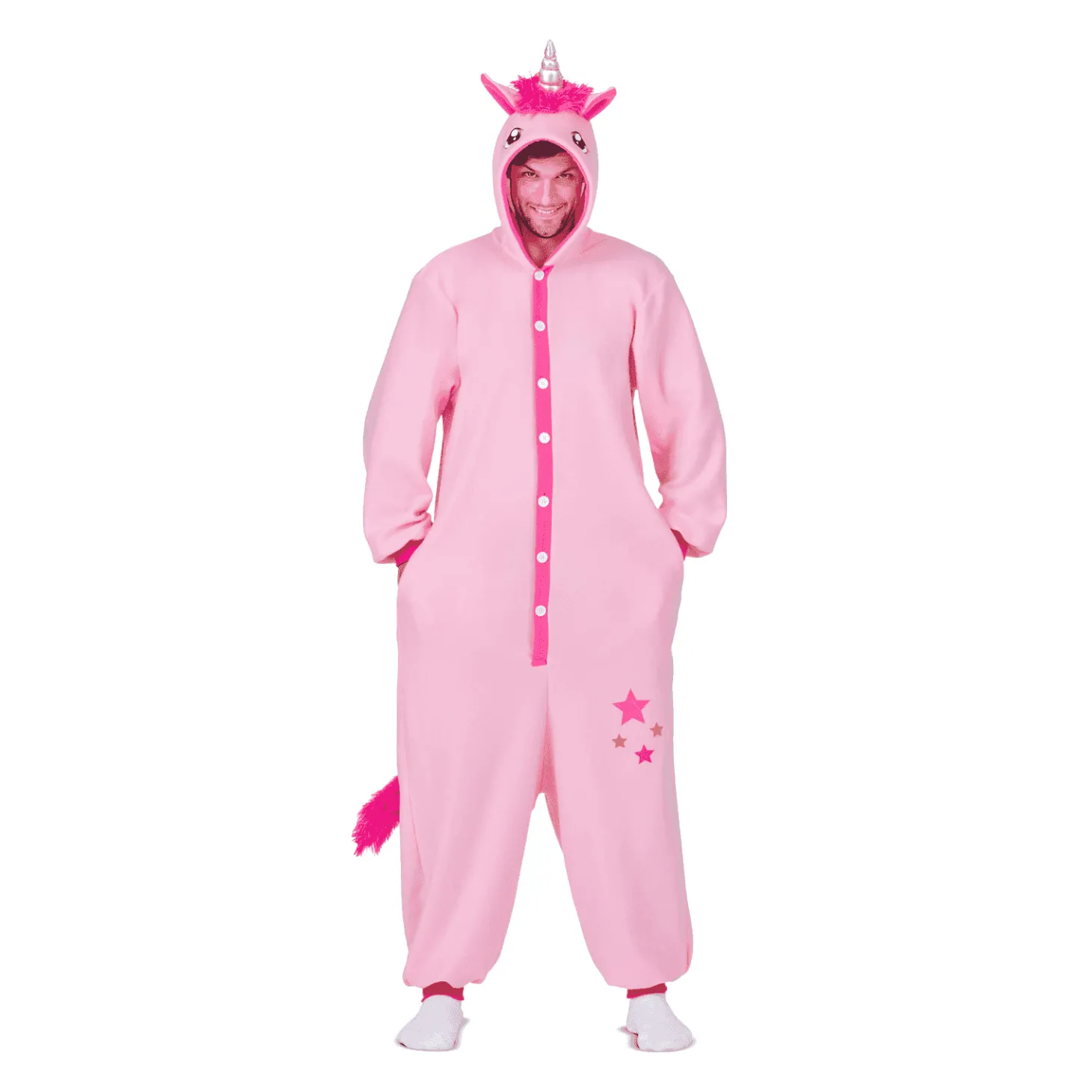 Disfraz de Unicornio rosa adult small adulto talla TALLA ÚNICA