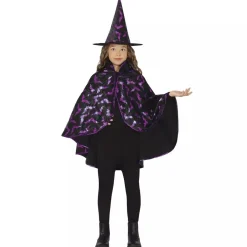 Disfraz Halloween Infantil Bruja Capa Y Sombrero 50 cm