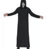 Disfraz Túnica Capucha Negra Adulto T. Única