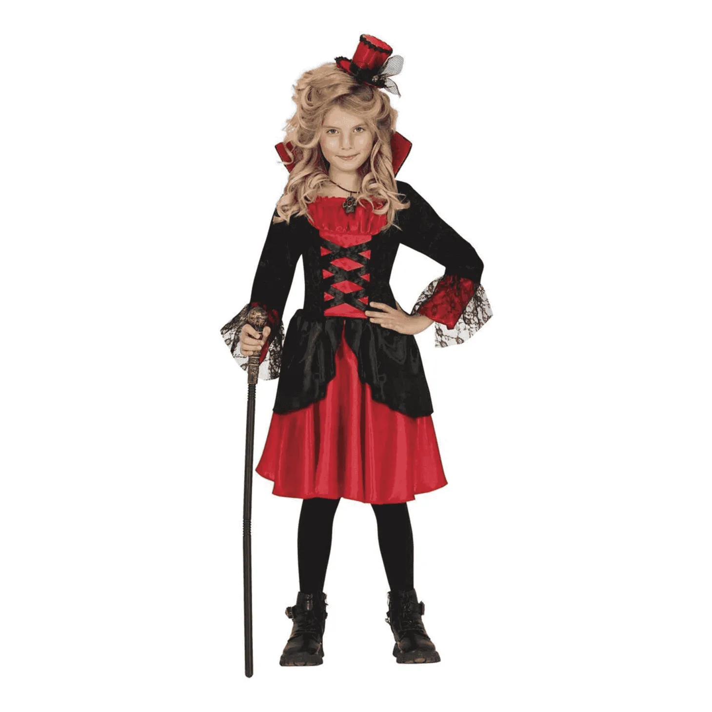 Disfraz Vampiresa Rojo Midi 10-12 años