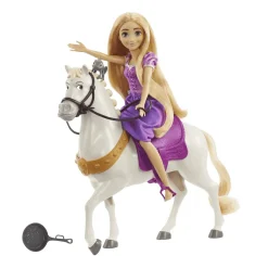 Disney Princess Rapunzel y Maximus Muñeca princesa con caballo de juguete 3 años (Mattel HLW23)