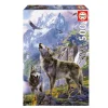 Educa Puzzle 500 Lobos En Las Rocas