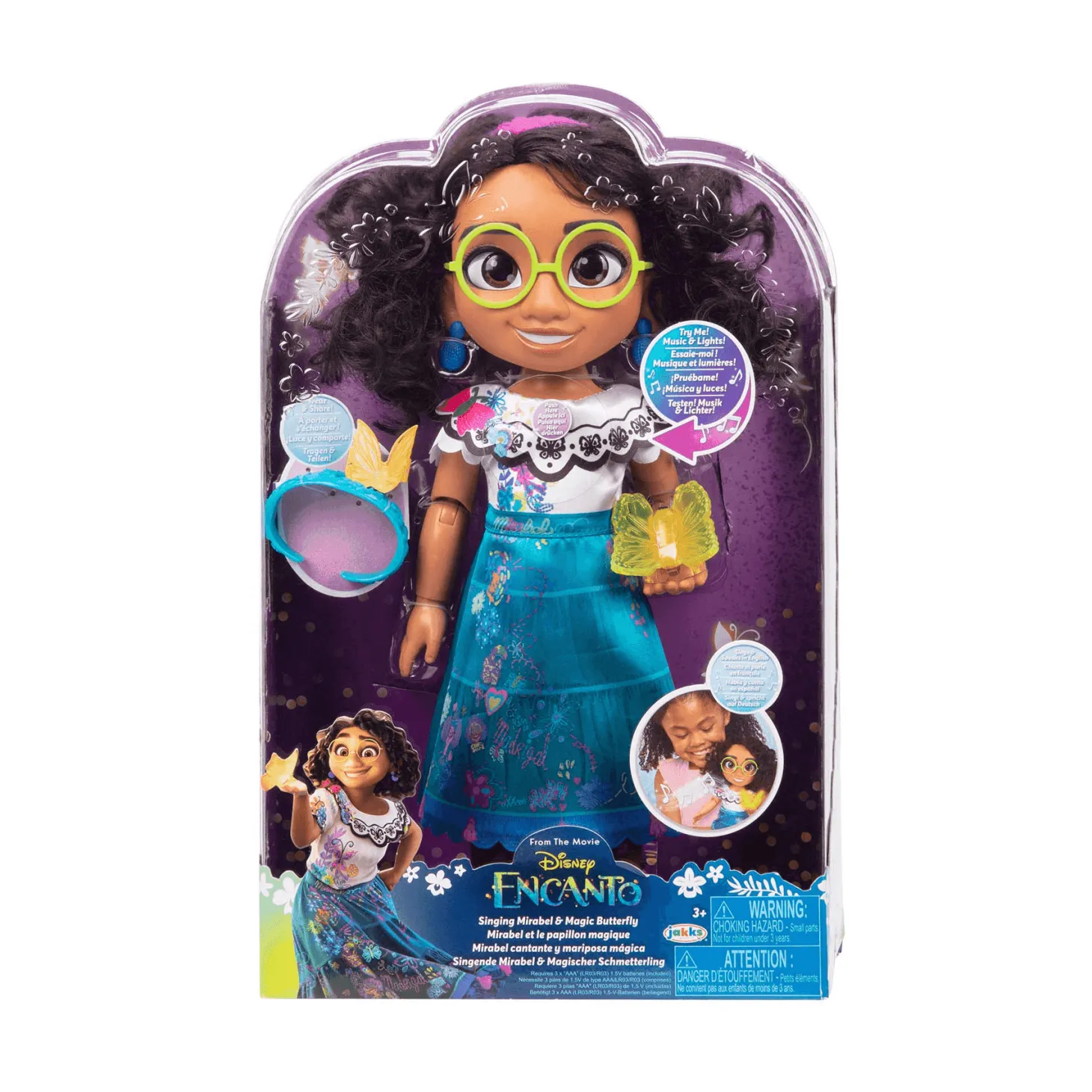 Encanto Muñeca Mirabel Cantante con Mariposa 38 cm