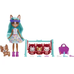 Enchantimals Baby BFFs Crizia Corgi Muñeca con mascotas 4 años