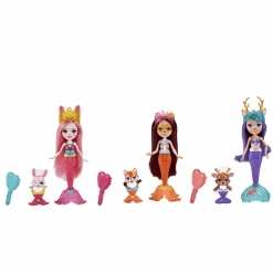 Enchantimals Pack 3 sirenas Muñecas con mascotas y accesorios Mattel HCF87