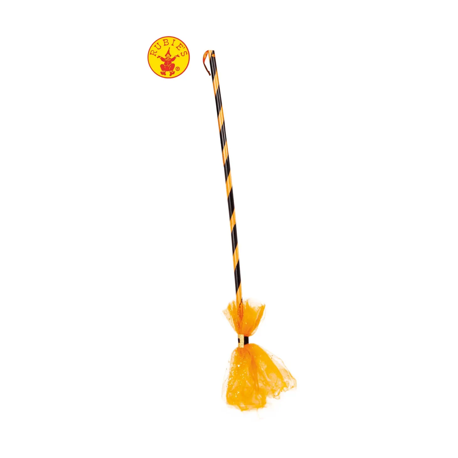 Escoba Cuqui Brujita Naranja Accesorio Disfraz