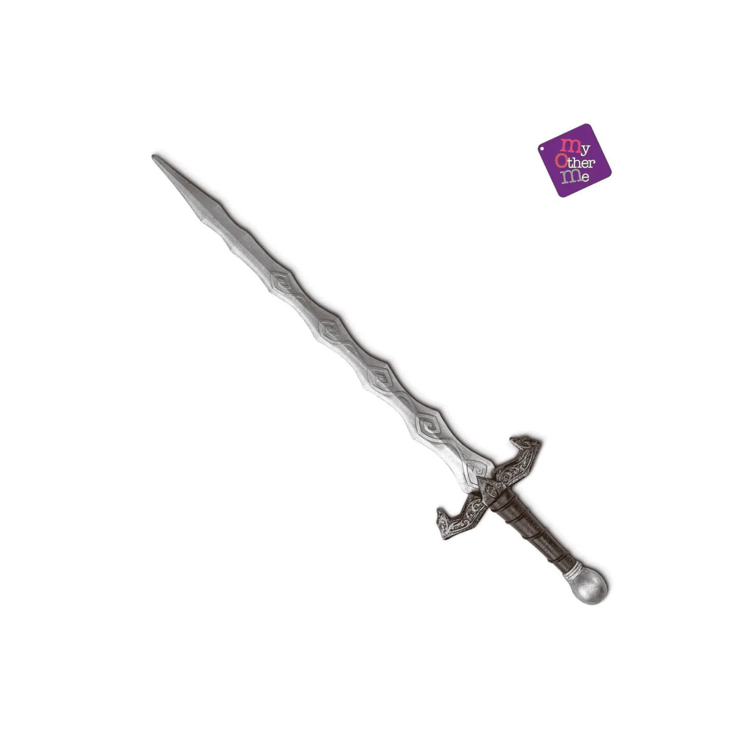 Espada Medieval Pomo Calavera 61 Cm Complemento Disfraz