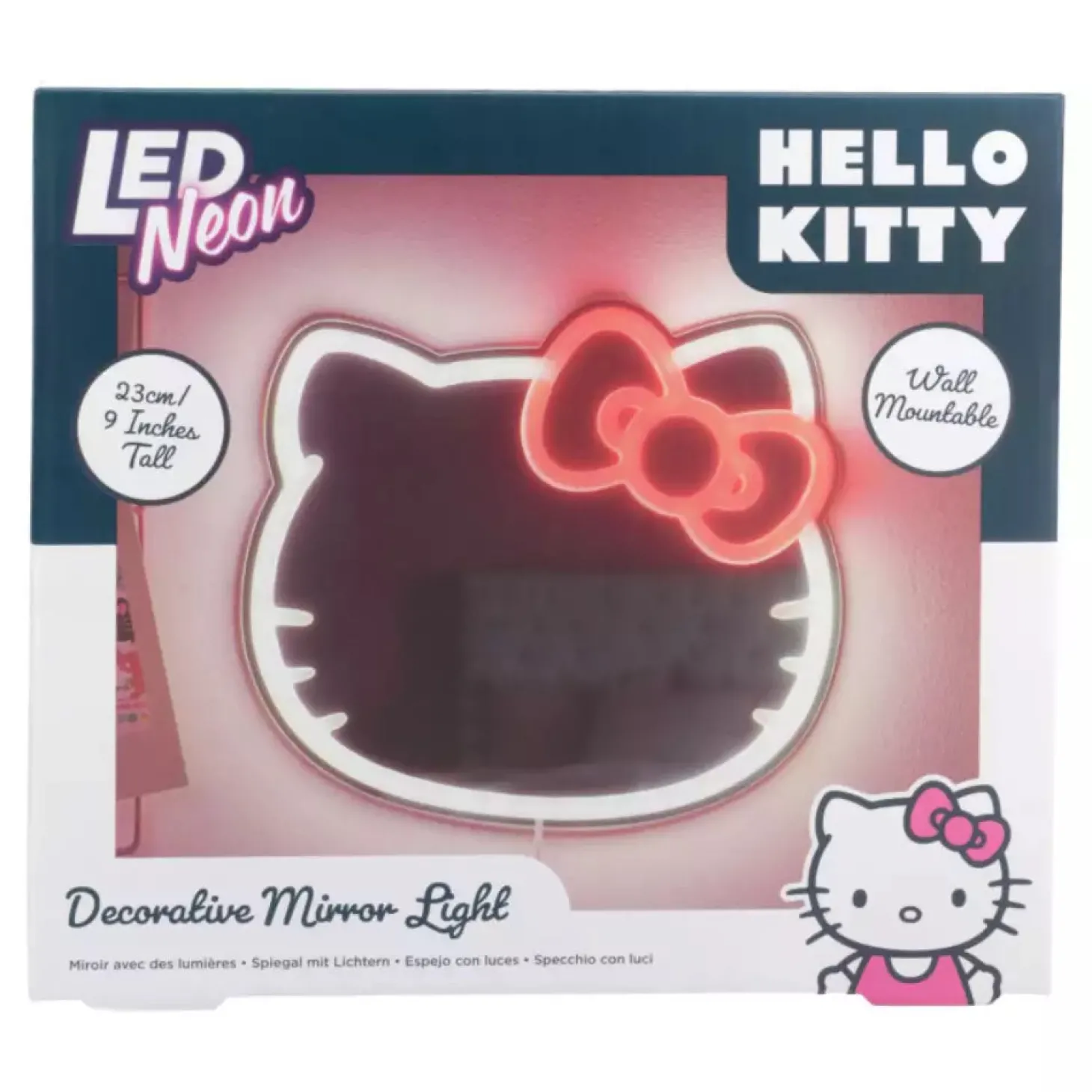 Espejo LED Neón Hello Kitty para pared