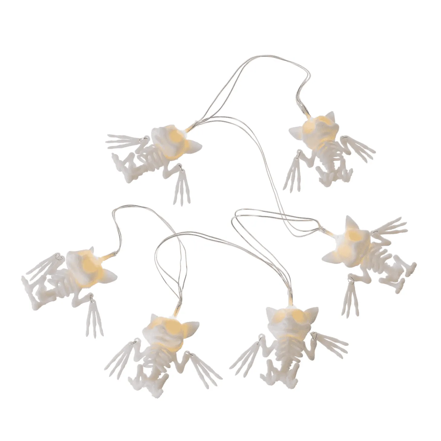 Esqueletos gatos colgantes Con luz para disfraz