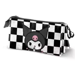 Estuche Triple Kuromi B&W Karactermania