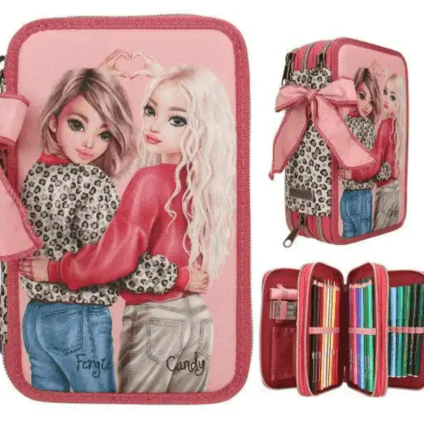 Estuche Triple TOPModel Leo Heart