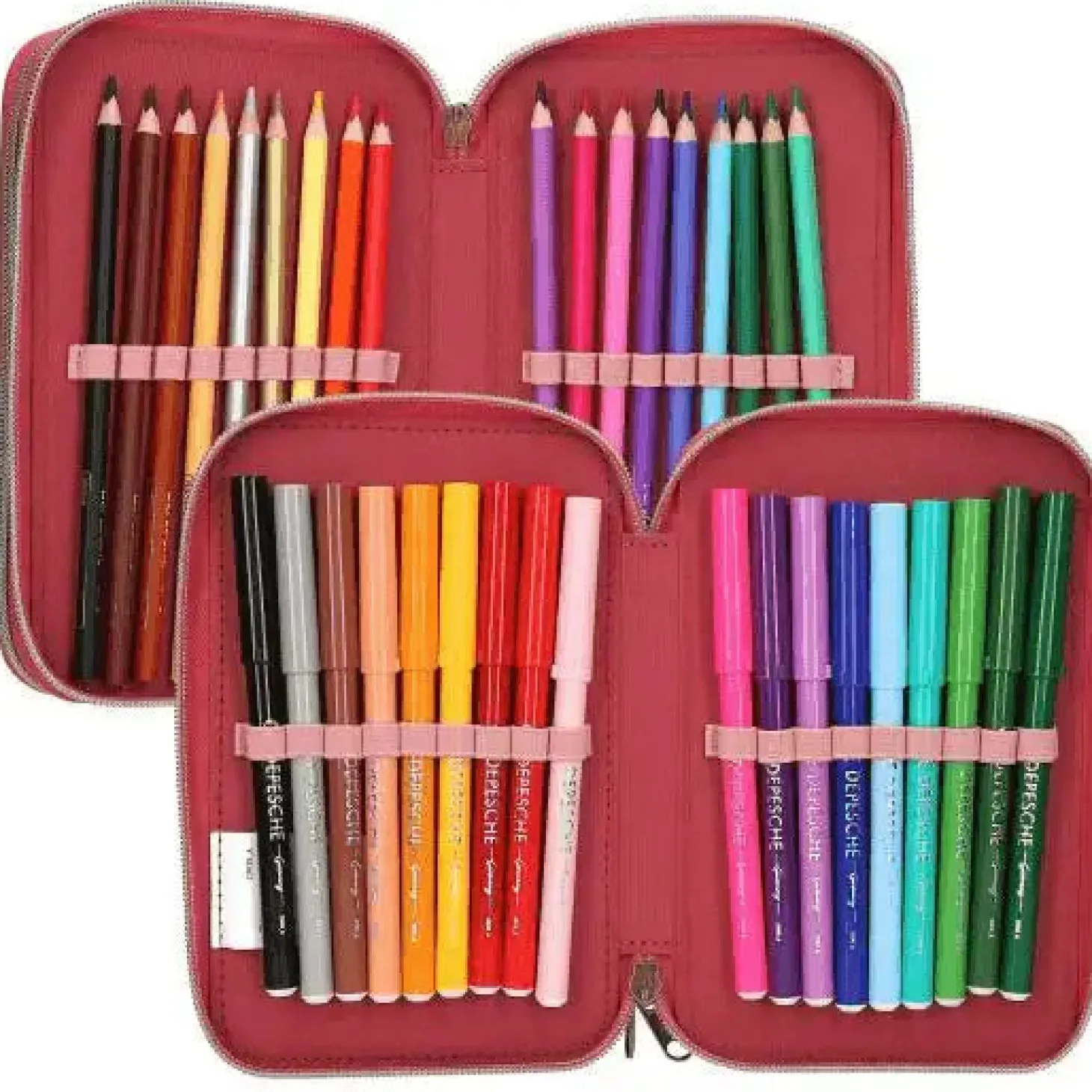 Estuche Triple TOPModel Leo Heart