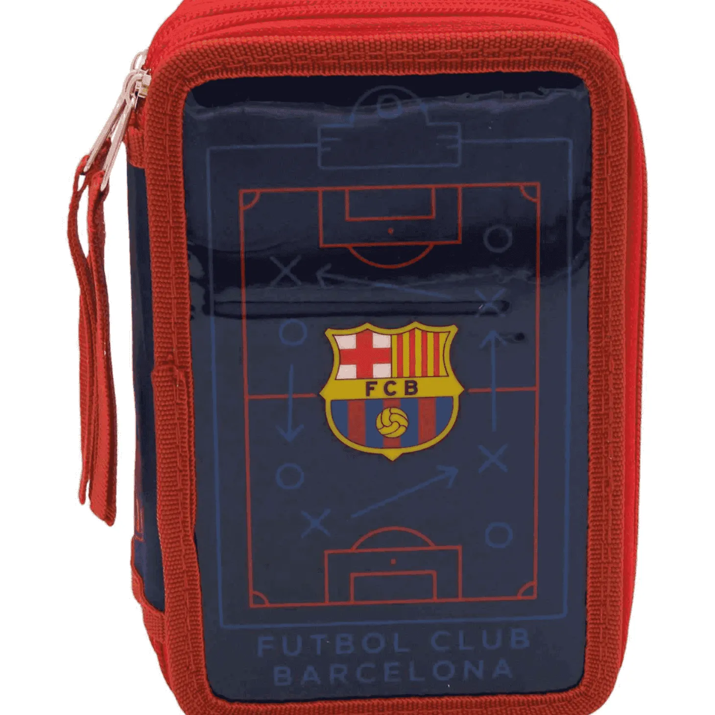 F.C.Barcelona Plumier 3 Pisos con Material Escolar