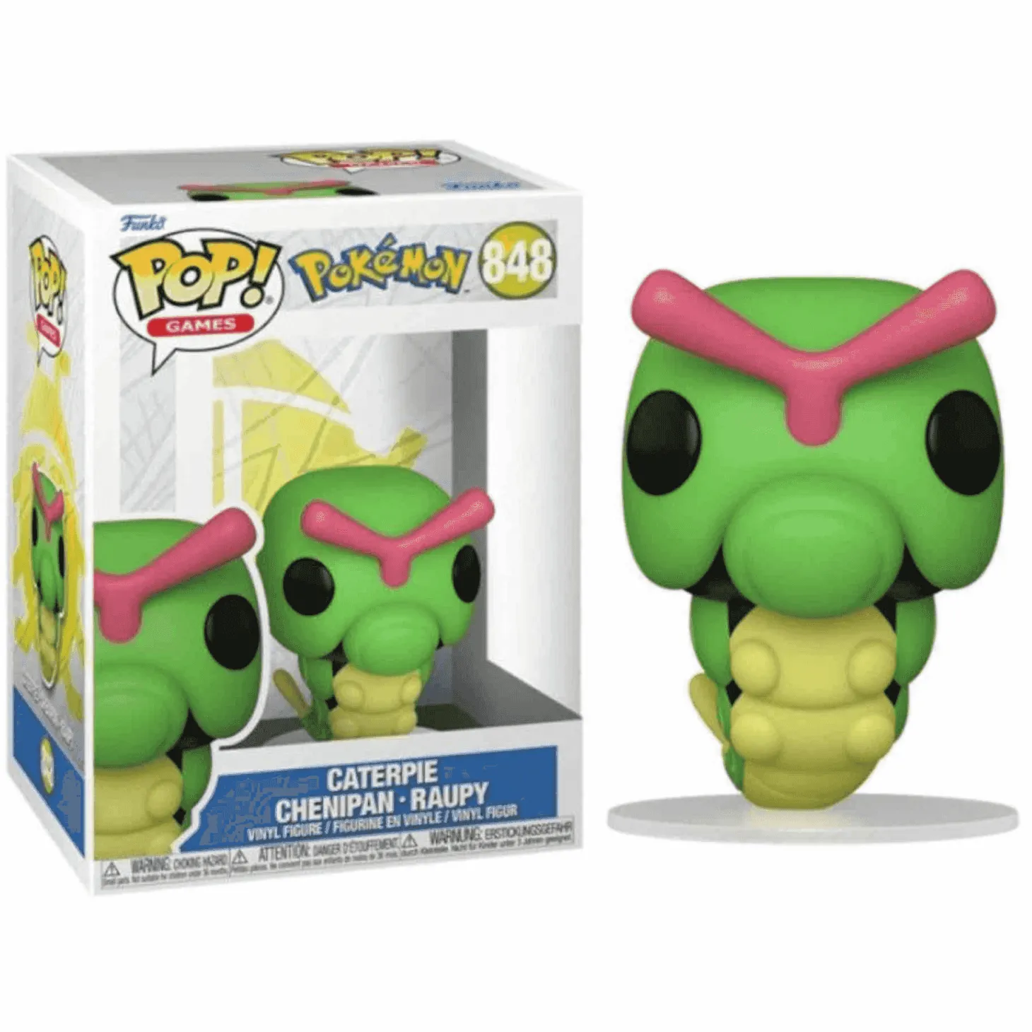 Figura coleccionable Funko Pop Games Pokemon Caterpie - Ideal para fans y coleccionistas, calidad y