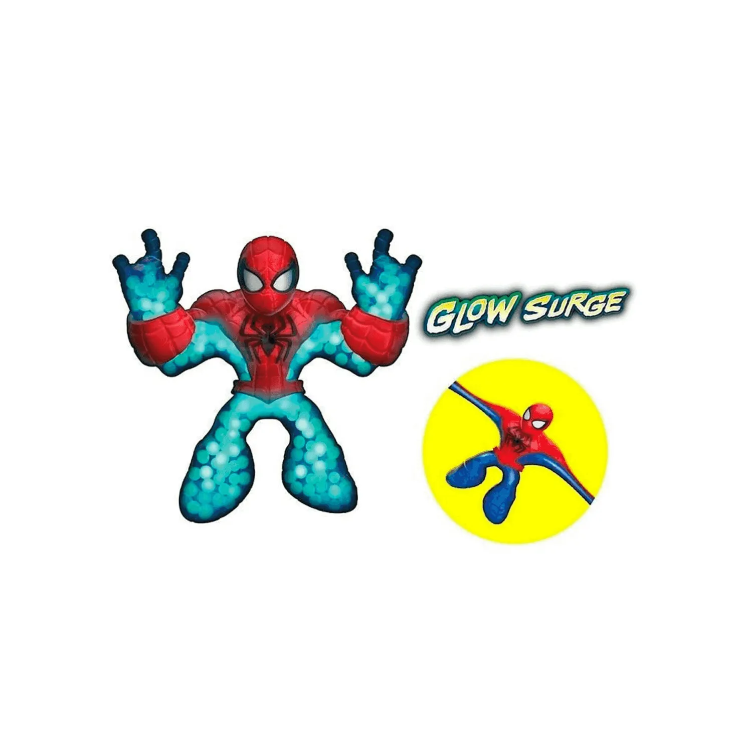 Figura de acción Goo Jit Zu Marvel Glow Surge Spider-Man