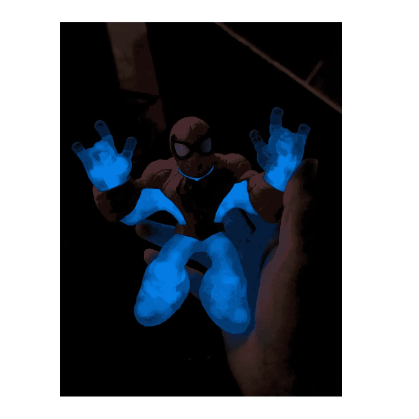 Figura de acción Goo Jit Zu Marvel Glow Surge Spider-Man