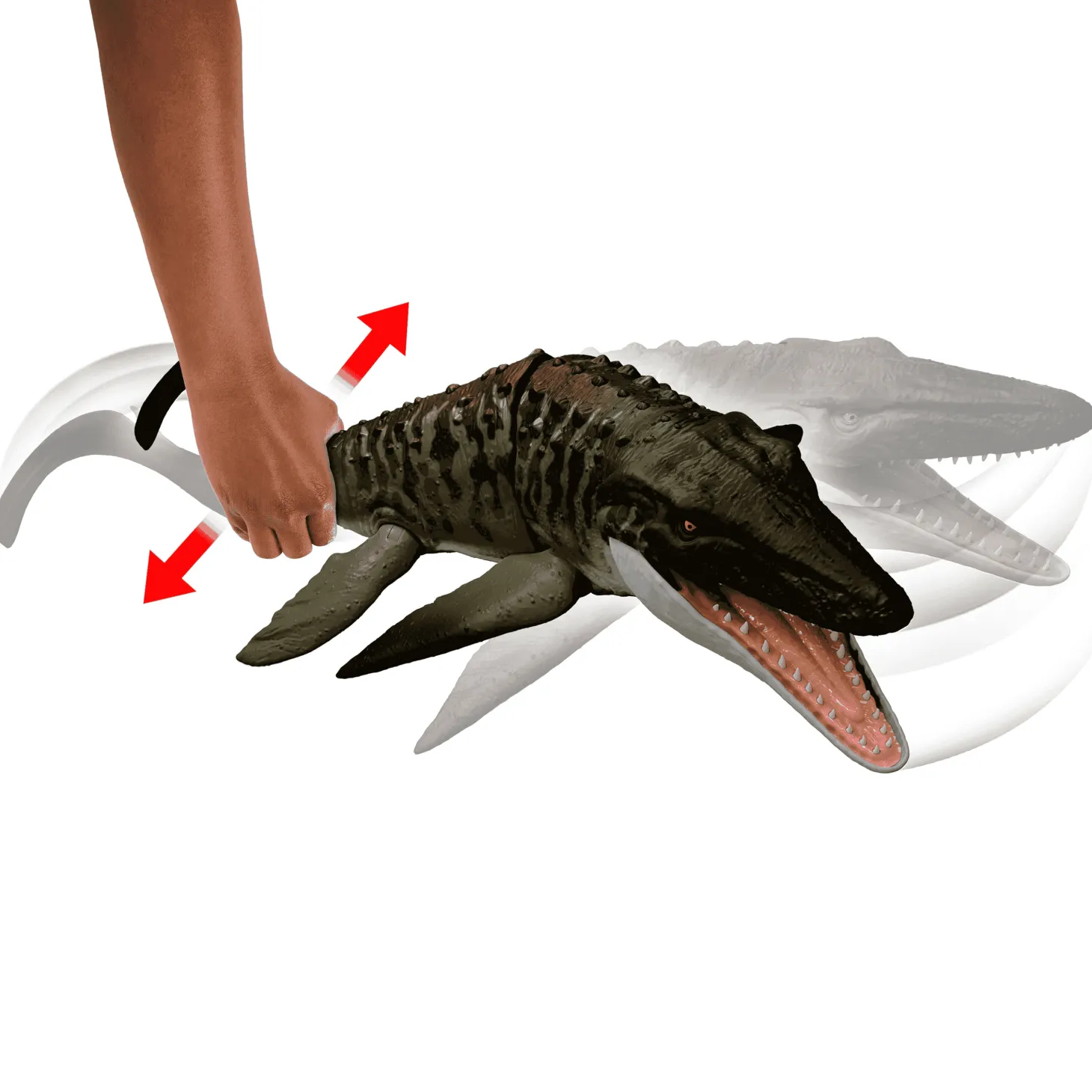 Figura de acción Mosasaurio Mordedor + Dilofosaurio – Jurassic World Rebirth