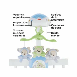 Fisher Price Móvil Ositos Voladores con proyector para bebé recién nacido