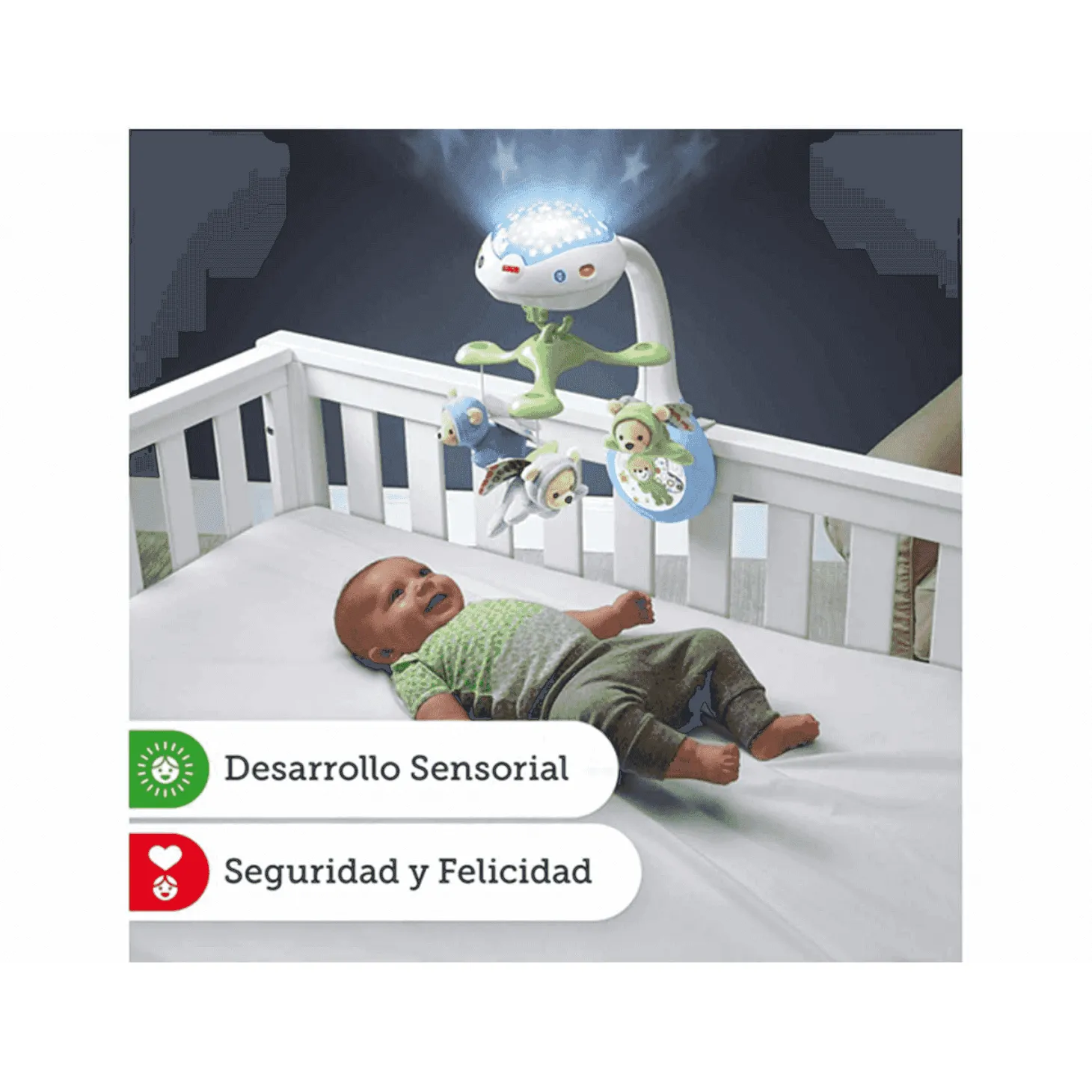 Fisher Price Móvil Ositos Voladores con proyector para bebé recién nacido