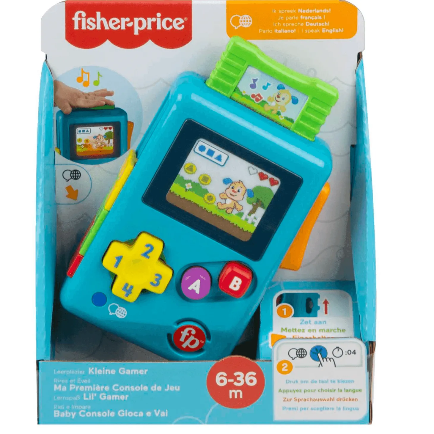 Fisher Price Rie y Aprende Miniconsola Retro