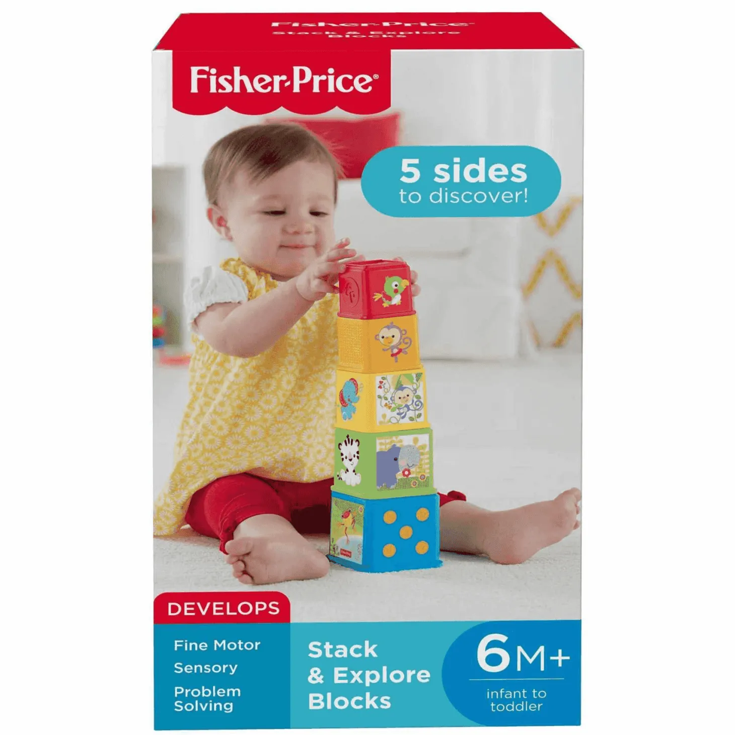 Fisher-Price Bloques apila y descubre juguete bloques construcción Mattel CDC52