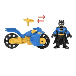 Fisher-Price Imaginext DC Super Friends Batman y moto XL Vehículo con figura, juguete +3 años (Matte