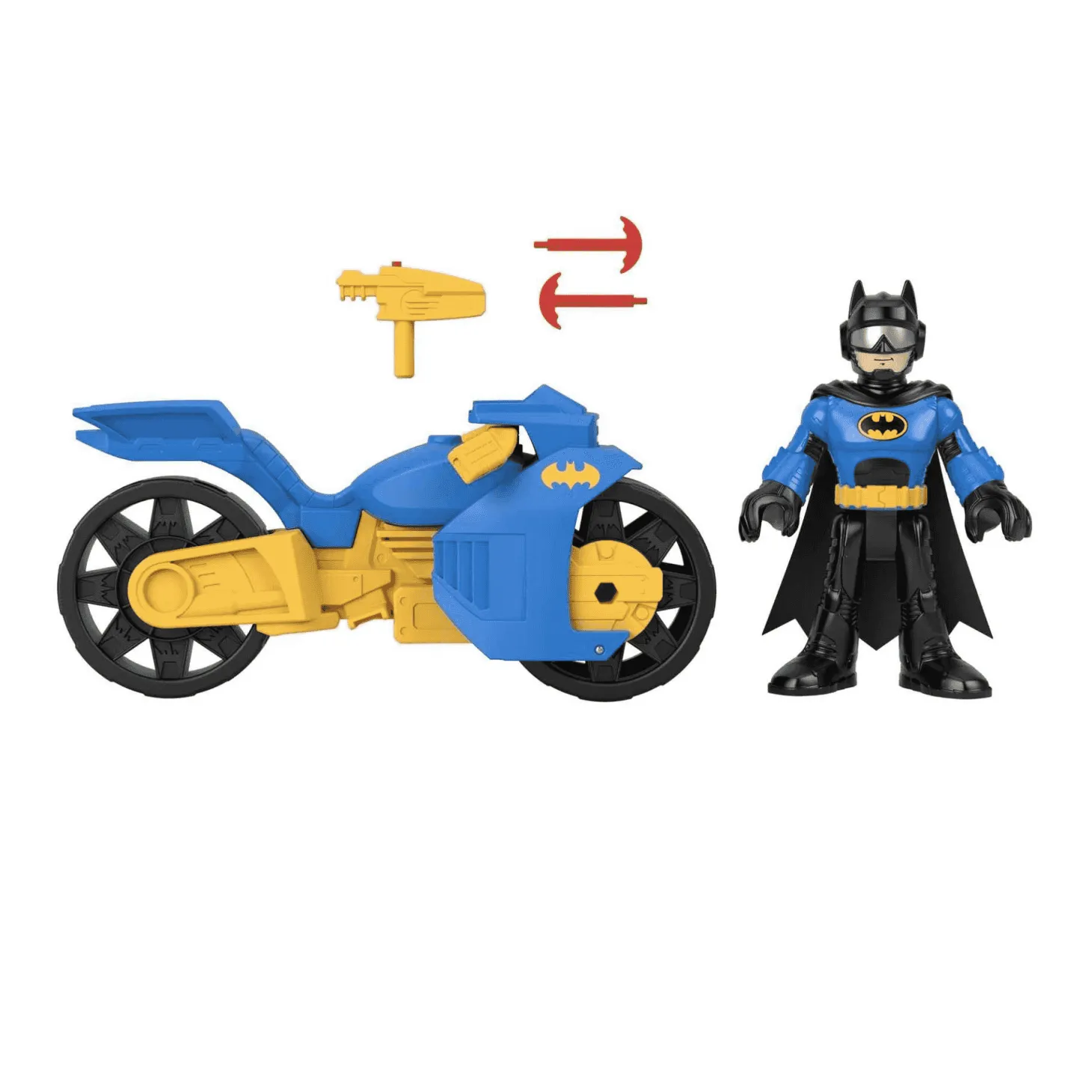 Fisher-Price Imaginext DC Super Friends Batman y moto XL Vehículo con figura, juguete +3 años (Matte