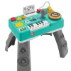 Fisher-Price Ríe y aprende Mesa de mezclas DJ musical Piano de juguete con actividades, luces y soni