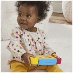Fisher-Price Ríe y aprende Videoconsola gira y aprende juguete con luces y sonidos bebés 9 meses (Ma