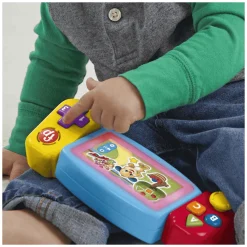 Fisher-Price Ríe y aprende Videoconsola gira y aprende juguete con luces y sonidos bebés 9 meses (Ma