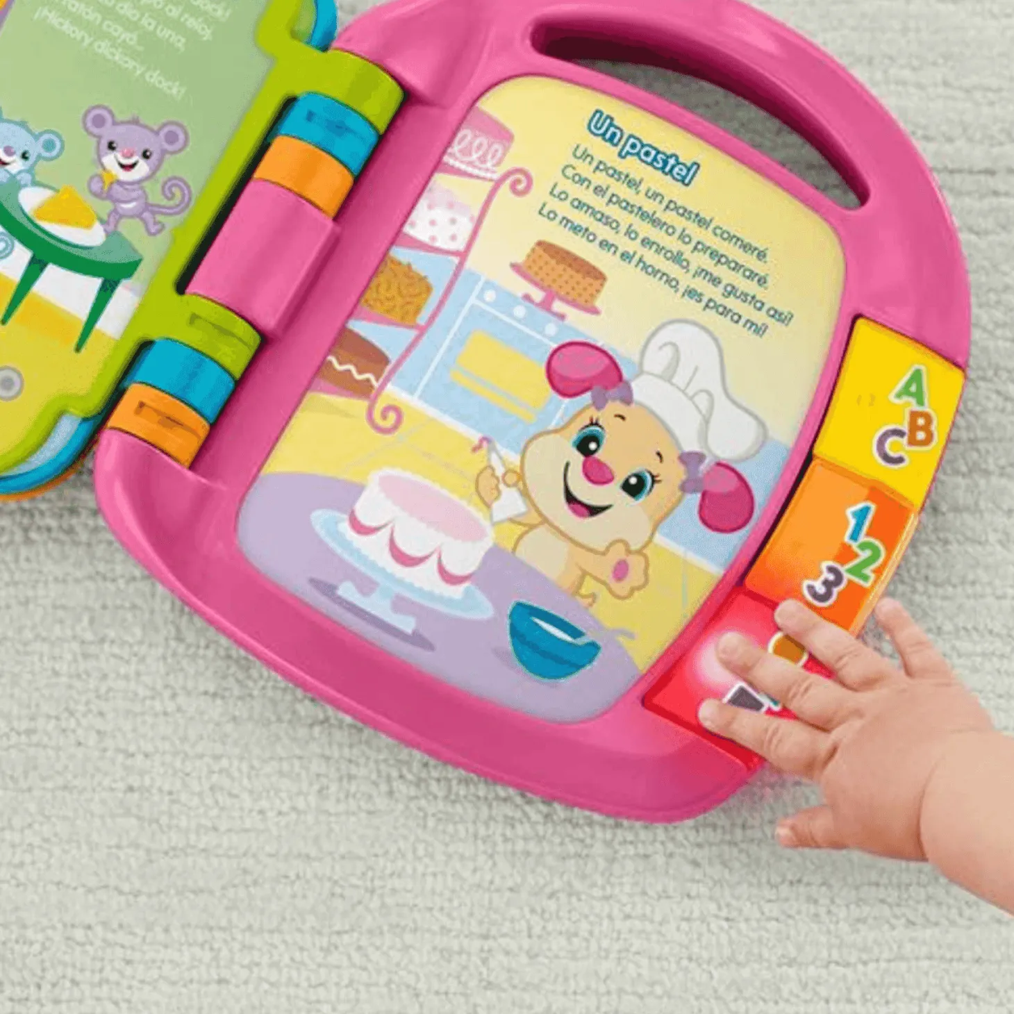 Fisher-Price Ríe y aprende Libro Musical de Aprendizaje Rosa Mattel DLF23
