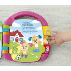 Fisher-Price Ríe y aprende Libro Musical de Aprendizaje Rosa Mattel DLF23