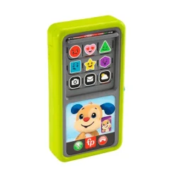 Fisher-Price Ríe y aprende Smartphone desliza y aprende Teléfono de juguete con sonidos bebés +9 me