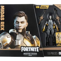 Fortnite Figura Master Grade Midas 2 en 1 con 15 Accesorios