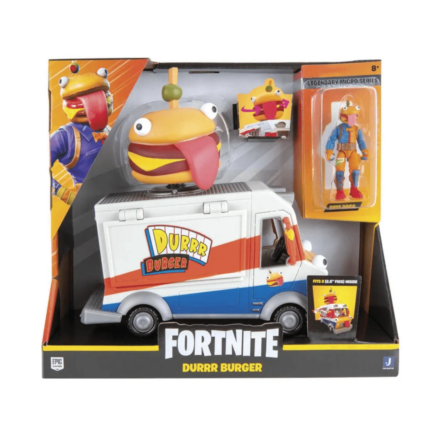 Fortnite Micro Vehículo Durr Burger Food Truck con Figura
