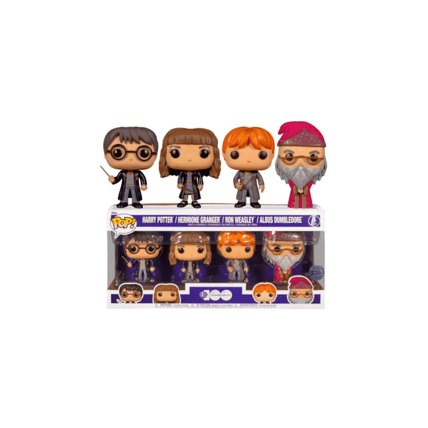 Funko Harry Potter pack 4 figuras: Harry, Hermione, Dumbledorey Ron