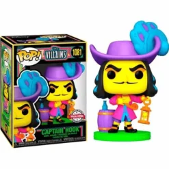 Funko Pop Disney Hook Blacklight - Colección Villains - Figura de vinilo 10cm - Personaje de Peter P