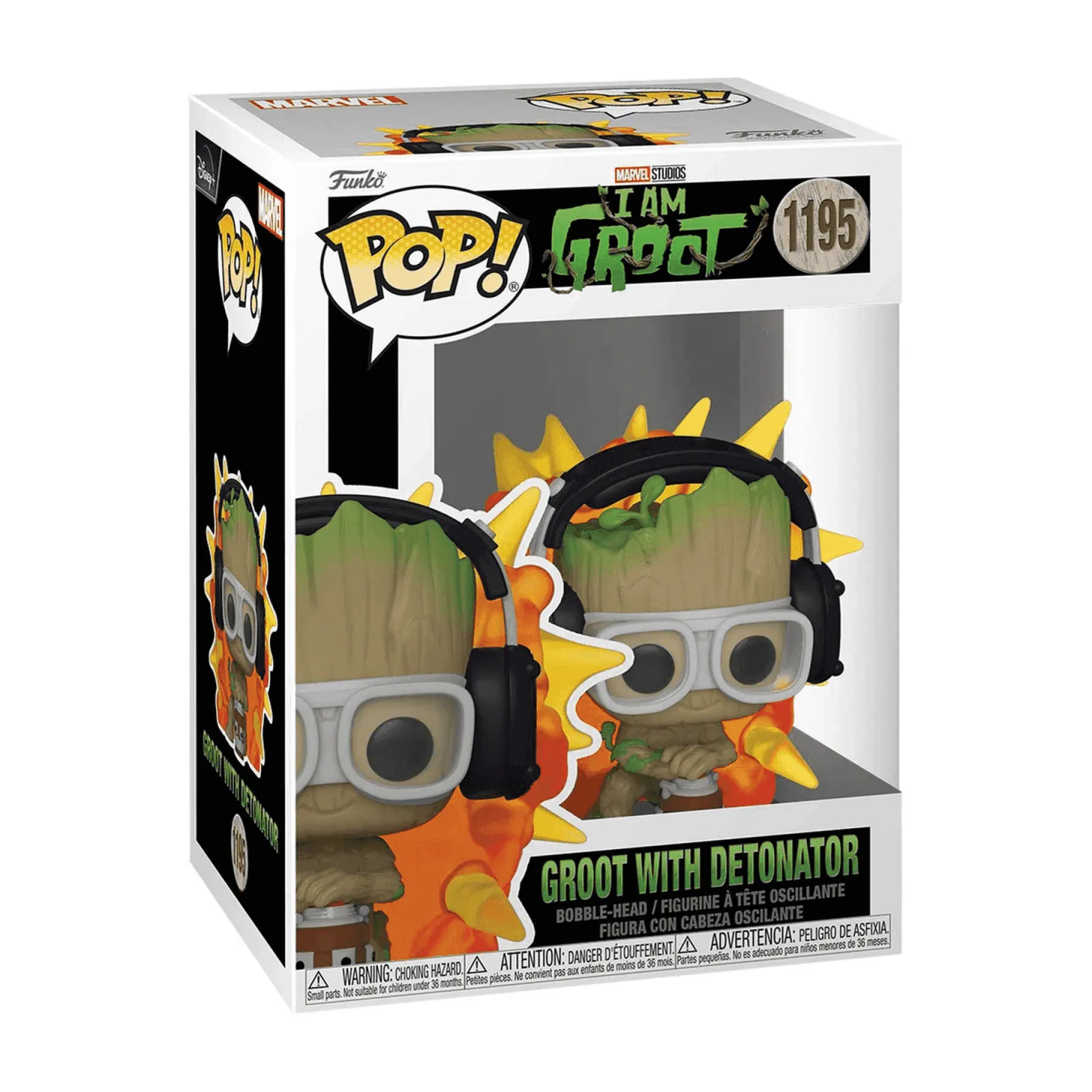 Funko Pop Marvel Groot con detonador