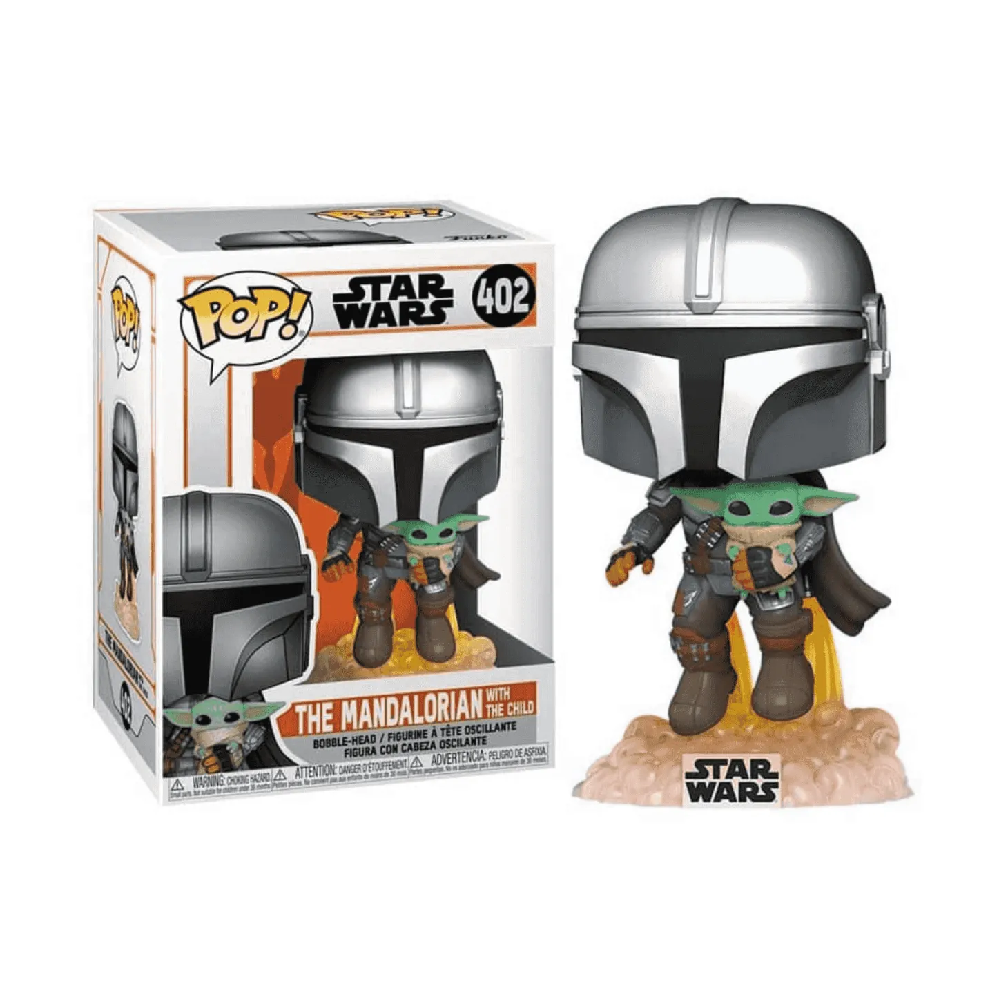Funko Pop Star Wars The Mandalorian Con Jet Pack y Baby Yoda