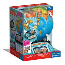 Globo Interactivo Real Time Clementoni | Aprende Geografía con Realidad Aumentada | Desde 7 Años