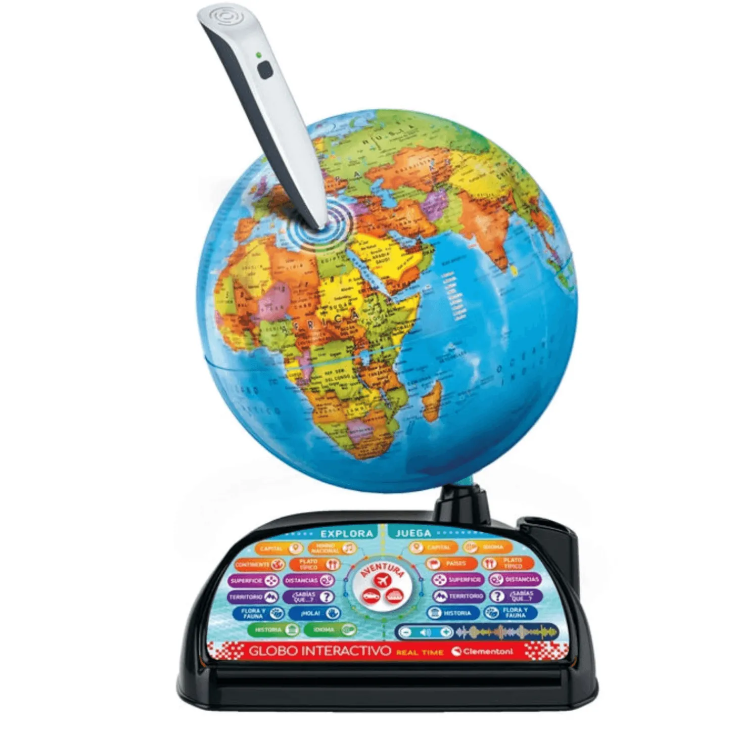 Globo Interactivo Real Time Clementoni | Aprende Geografía con Realidad Aumentada | Desde 7 Años