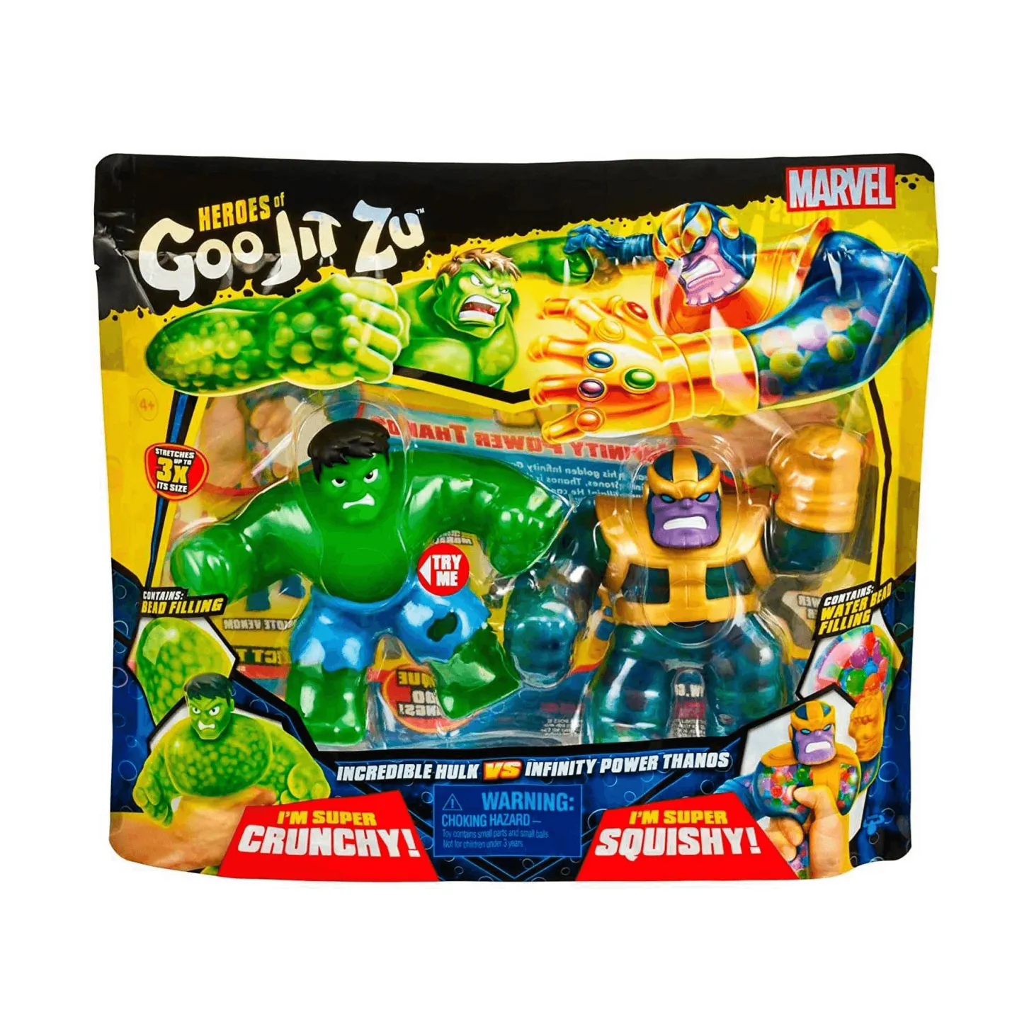 Goo Jit Zu Heroes Marvel Pack 2 Hulk y Thanos